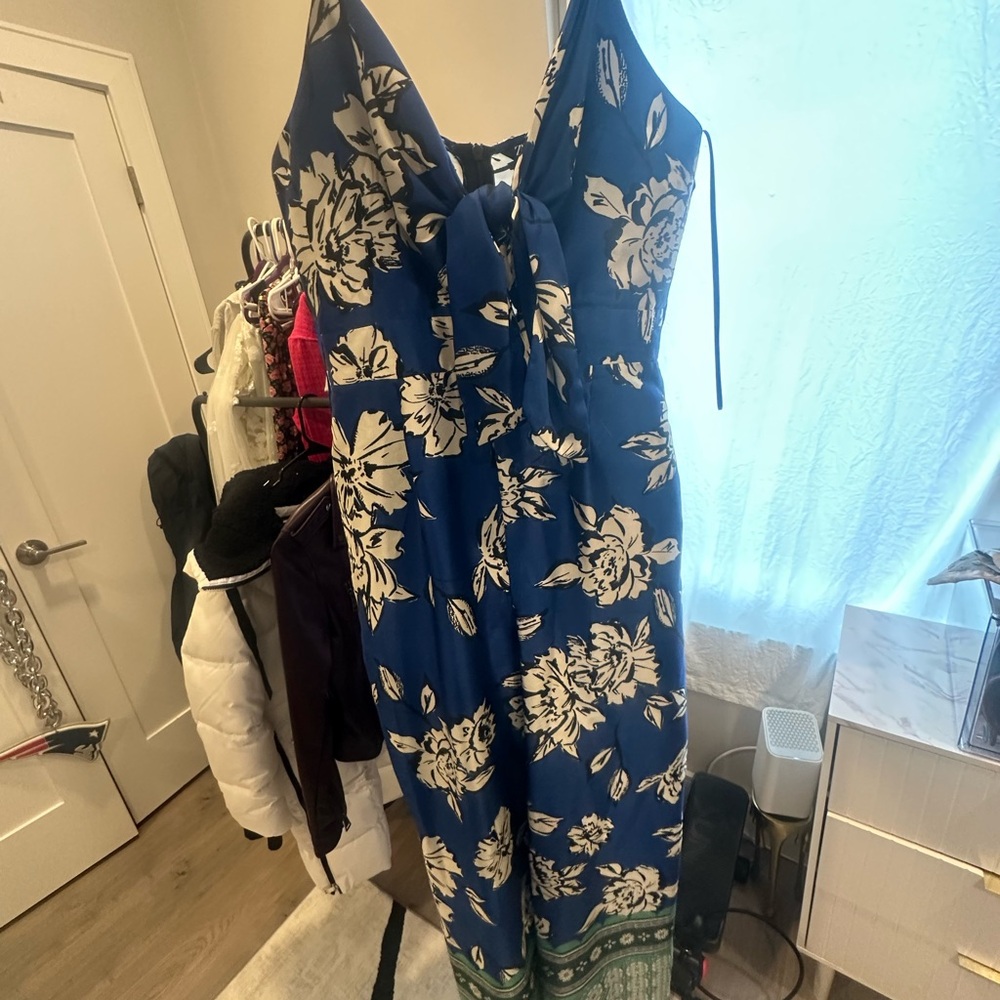 Floral Blue Maxi Dress